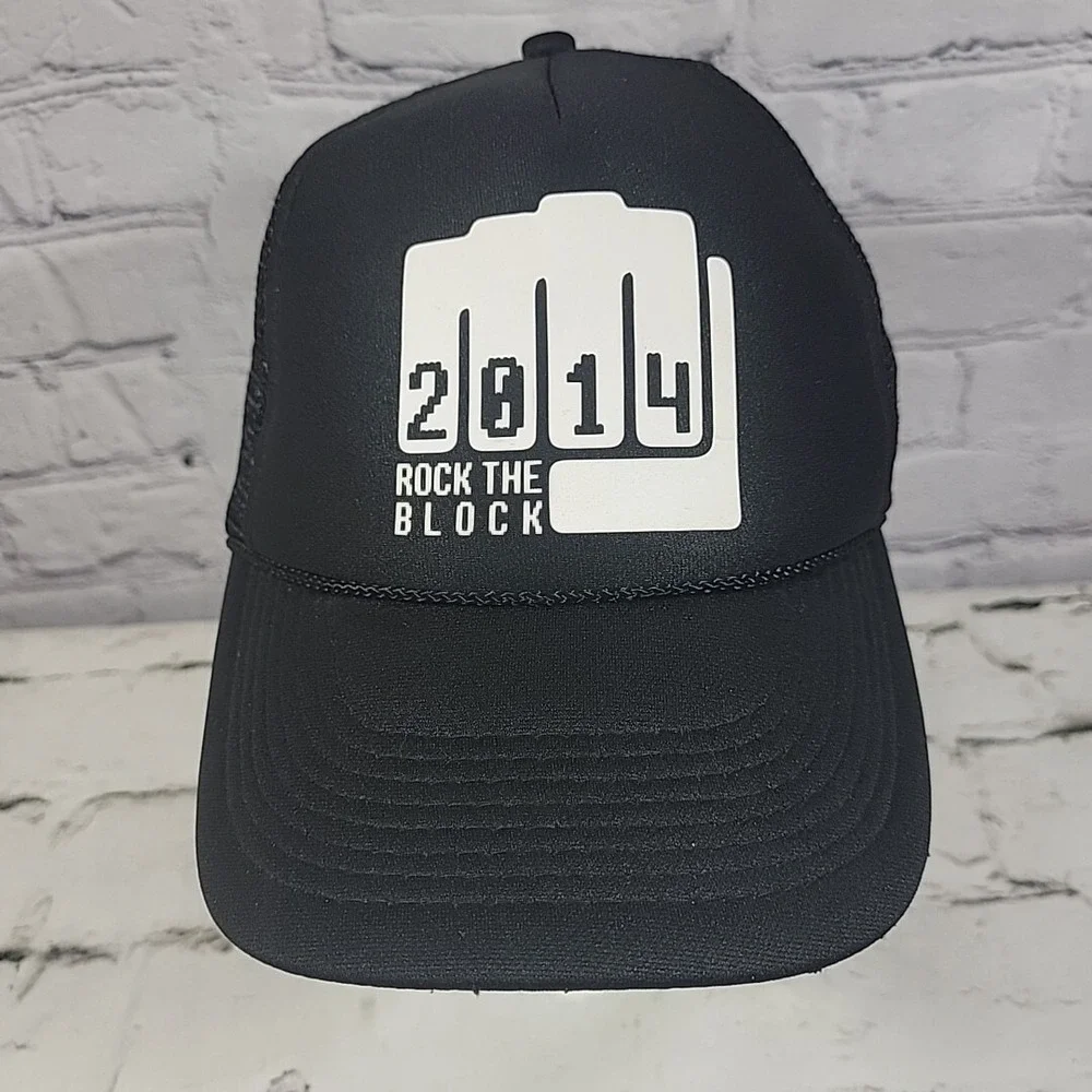 Otto Trucker Hat Unisex Black Snapback Rope Front Rock The Block Ball Cap‎